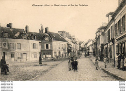 D60  CLERMONT  Place Limoges Et Rue Des Fontaines  ..... - Clermont
