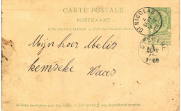 (Lot 02) Entier Postal  N° 53 écrit De St Nicolas Vers Kemseke Waas  Cachet Stekene - Postcards 1871-1909