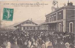 LE PUY En VELAY 10 Avril 1910 Sortie De La Gare - Le Puy En Velay