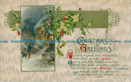 R002162 Christmas Greetings. House In Snow. W. And K. London - Autres & Non Classés