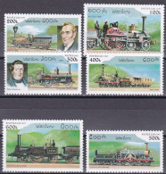 Laos 1997 - Mi.Nr. 1554 - 1559 - Postfrisch MNH - Eisenbahnen Railways Lokomotiven Locomotives - Eisenbahnen