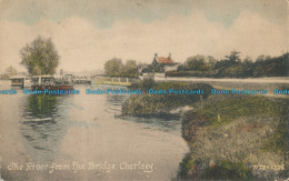 R002374 The River From The Bridge. Chertsey. Frank Foster - Monde