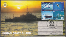 Inde India 2008 Special Cover Indian Coast Guard, Ship, Ships, Pictorial Postmark - Brieven En Documenten