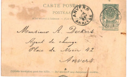 (Lot 02) Entier Postal  N° 53 écrit De St Nicolas Vers Anvers - Postcards 1871-1909
