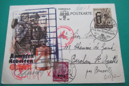 IIIe Reich Journée Du Timbre 1941 Entier Postal Censuré Avec Complément - Briefkaarten