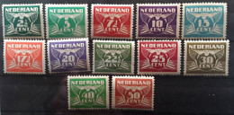 NEDERLAND PAYS BAS NETHERLANDS 1941 , Serie Courante Yvert 369 A - 381 Sauf 373 , 12 Timbres Neufs ** MNH TB - Unused Stamps