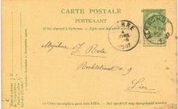(Lot 02) Entier Postal  N° 53 écrit De Aersshot Vers Lier - Cartes Postales 1871-1909