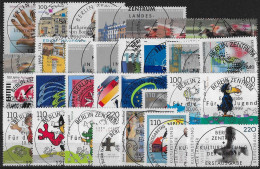 ALLEMAGNE REPUBLIQUE FEDERALE - ANNEE 1999 - 54 VALEURS - OBLITERES - TOUS DIFFERENTS - 5 SCANS - Used Stamps