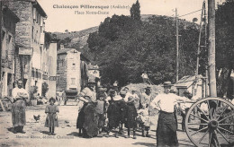 CHALENCON (Ardèche) Pittoresque - Place Notre-Dame - Charron - Autres & Non Classés