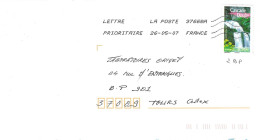 TIMBRE N° 4015   -  CASCADE DOUBS     - TARIF DU 1 10 06 AU 28 2 08  -  SEUL SUR LETTRE - 2007 - Posttarife