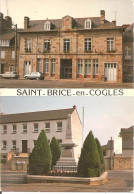 SAINT-BRICE-EN-COGLES (35) La Mairie - Le Monument Aux Morts  CPSM  GF - Other & Unclassified