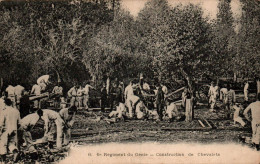 N°2922 W -cpa 6è Régiment Du Génie -construction De Chevalets- - Regiments