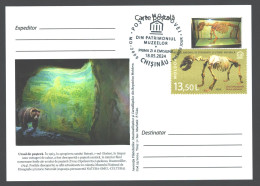 Moldova , 2024 , From The Museums’ Patrimony, Cave Bear , Paleontology , Postmark First Day - Moldavie