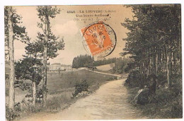 07 LA LOUVESC Cachet Manuel Semeuse 5c Jaune Orange S/ Carte Postale 1318 - Manual Postmarks