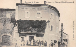 BALBIAC (Ardèche) Par Rosières - La Place Et L'Hôtel Reynouard - Café-Restaurant - Env. De Joyeuse - Ecrit 1923 (2 Scans - Other & Unclassified