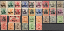 België, 1914-20, Samenstelling 32 OC Zegels, Postfris **, OBP 147€ - Autres & Non Classés