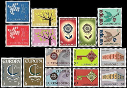 Luxembourg 1961, 1962,  1964, 1965, 1966,1967, 1068 & 1969 Europa CEPT - 8 Sets Of 2 V. MNH - Other & Unclassified