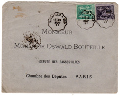 1894  CAD Convoyeur De MARSEILLE à GAP Envoyé à " Oswald BOUTEILLE Député Courrier Intérieur " - 1876-1898 Sage (Tipo II)