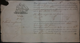 CORREIO MARITIMO - CONHECIMENTO DE EMBARQUE - 22 NOV 1853 - Covers & Documents