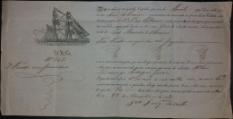 CORREIO MARITIMO - CONHECIMENTO DE EMBARQUE - 22 NOV 1853 - Brieven En Documenten