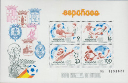 Spanien Block 25 - Fußball-Weltmeisterschaft - Spanien 1982 ( Postfrisch ) - Blocks & Kleinbögen