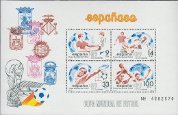 Spanien Block 26 - Fußball-Weltmeisterschaft - Spanien 1982 ( Postfrisch ) - Blocks & Kleinbögen