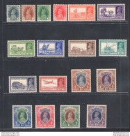 1937-40 India - Stanley Gibbson N. 247-64 - Effige Di Giorgio VI - 18 Valori - MNH** - Autres & Non Classés