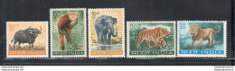 1963 INDIA - Preservazione Vita Animale, Stanley Gibbons N. 472-76, Serie Di 5 Valori, MNH ** - Autres & Non Classés