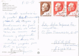 55143. Postal BEOGRAD, Belgrado (Yugoslavia) 1971. Stamps TITO. Vista  Consejo Federal - Brieven En Documenten