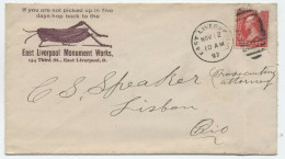 USA 1897 East Liverpool OH Monument Works, Grasshopper,Insect,Hop, Cover (**) - Storia Postale