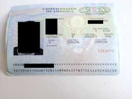 D203034  28  Years Old  USA Visa Removed From An Old Passport 1996 - Documentos Históricos