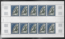 ANDORRE FRANCAIS N°223** En Feuille De 10 Timbres - Cote 25.00 € - Unused Stamps