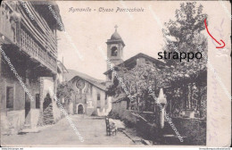 Cm546 Cartolina Aymaville Chiesa Parocchiale Provincia Di Torino Piemonte - Andere & Zonder Classificatie