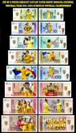 UEFA European Football Championship 2024 Qualified Country Romania 8 Pieces Germany Fantasy Paper Money - [15] Herdenkingsmunt & Speciale Uitgaven