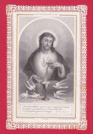 AE614 CANIVET DENTELLE FIN XIXème : SAINT COEUR DE JESUS - LES SOURCES DE LA VIE LETAILLE PL 413 HOLY CARD - SANTINO - Devotion Images