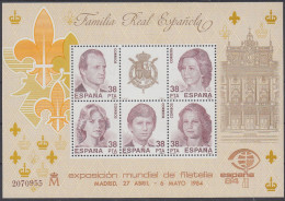 Spanien Block 27 - Internationale Briefmarkenausstellung ESPANA 1984, Madrid ( Postfrisch) - Blokken & Velletjes
