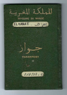 MOROCCO PASSPORT ROYAUME DU MAROC PASSEPORT VISA STAMP 1960s - Historische Dokumente