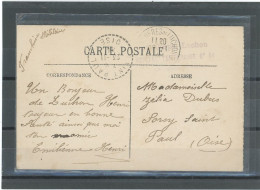 CACHET MILITAIRE -31-BAGNÈRES DE LUCHON /CPGRIFFE BILINÉAIRE VIOLETTE-48x10 ?CORPS -LUCHON / HOPITAL TEMPORAIRE N°54 - Oorlog 1914-18