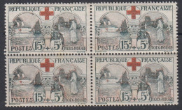 Croix Rouge - N° 156 X 4  * *  - Cote : 1200 € - Nuovi