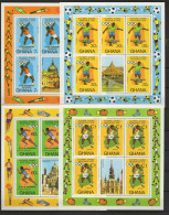 Ghana 1977 Olympic Games Montreal, Football Soccer, Athletics, Boxing Set Of 4 Sheetlets With Winners Overprint MNH - Ete 1976: Montréal