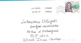 TIMBRE N°4031  -  VAUBAN  - TARIF DU 1 10 06  AU 28 2 08 - SEUL SUR LETTRE  -  2007 - Postal Rates