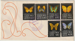 COSTA RICA > First Day Cover - Butterflies - Scott C759-764 - #423 - Costa Rica