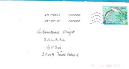 TIMBRE N°4036  -  PETREL DE BARAU  - TARIF DU 1 10 06  AU 28 2 08 - SEUL SUR LETTRE  -  2007 - Postal Rates