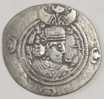 SASANIAN KINGS. Khosrau II. 591-628 AD. AR Silver Drachm Year 17 Mint MY - Oosterse Kunst