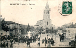 Lentilly Canton De L'Arbresle La Place Rhône 69210 Cpa Voyagée En 1909 En TB.Etat - Autres & Non Classés