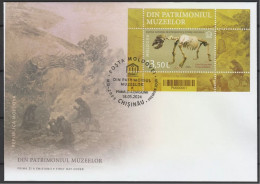 MOLDOVA 2024 Museum Artifacts & Natural History,Cave Bear,Fox,Pre Human Ancestor,Male,Female,FDC Cover (**) - Moldavie