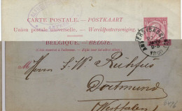 (Lot 02) Entier Postal  N° 46 écrit D'Anvers Vers Dortmund - Postcards 1871-1909
