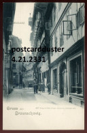 GERMANY Gruss Aus Braunschweig Postcard 1900s Meinhardshof. Street View. Old Postcard (h2428) - Braunschweig