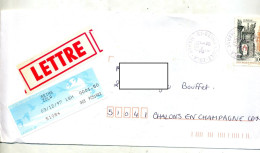Lettre Cachet Reims Sur Guimillau + Vignette Bureau - Manual Postmarks