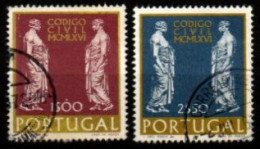 PORTUGAL     -    1967 .  Y&T N° 1014 / 1015 Oblitérés .   Nouveau Code Civil - Used Stamps